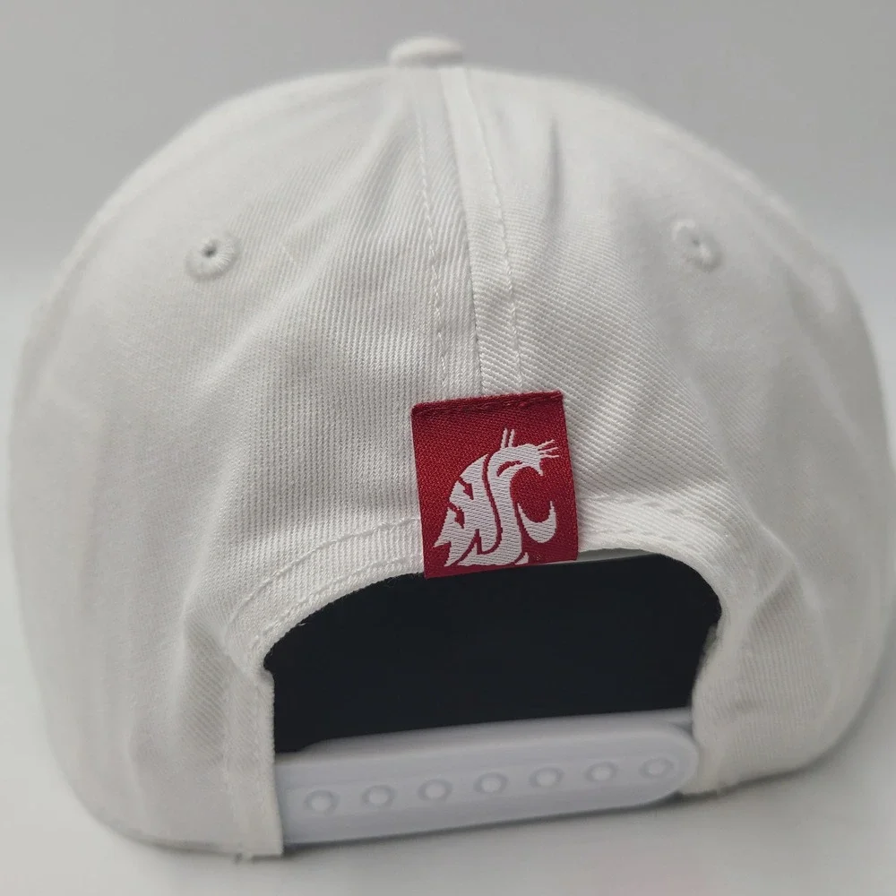 Washington State Cougars Hat Snapback Captivating‎ White Red Gray NCAA Logo Men